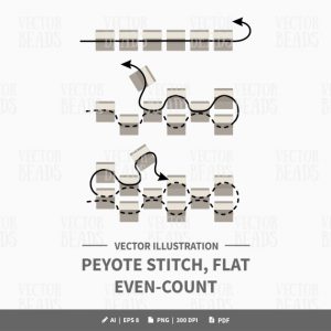 Peyote stitch flat even count | Vector Beads